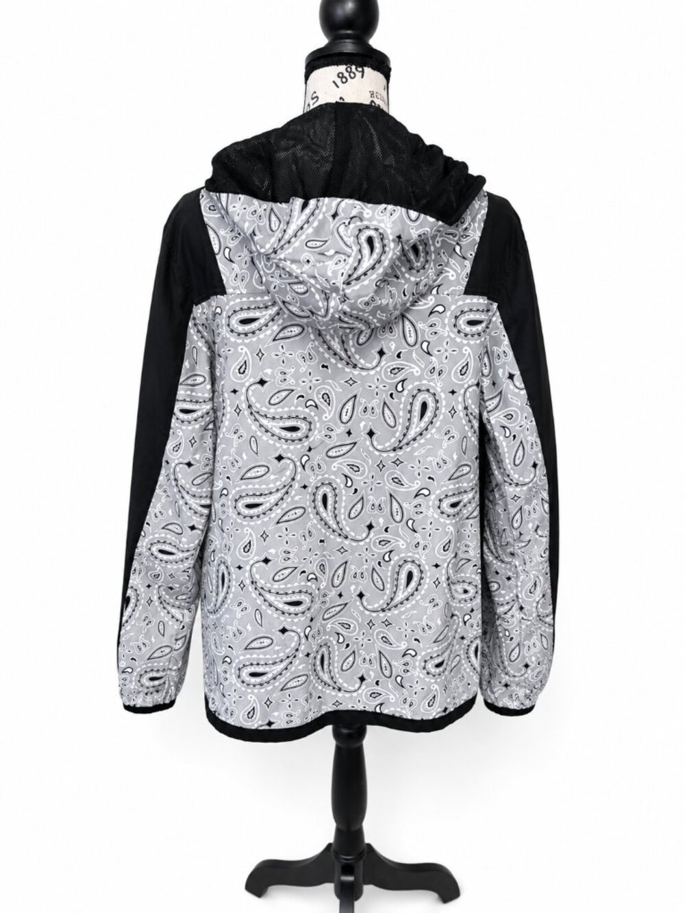 Rue21 Black & White Paisley Zip-Up Hoodie Jacket Women's Size Small - Picture 5 of 5